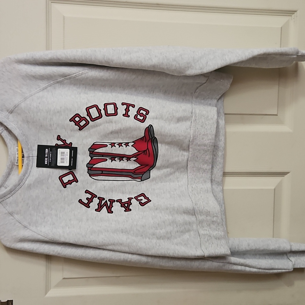 Where I'm From Alabama Gameday Boot Crewneck Sweatshirt:GRAY: NEW WITH TAG: SZ L